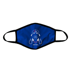 Sixth Man Logo Mask Blue